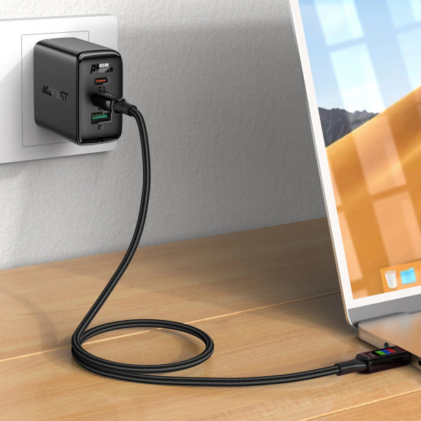 Acefast USB-C to USB-C Cable C7-03, 100W, 5A, 1.2m, Black