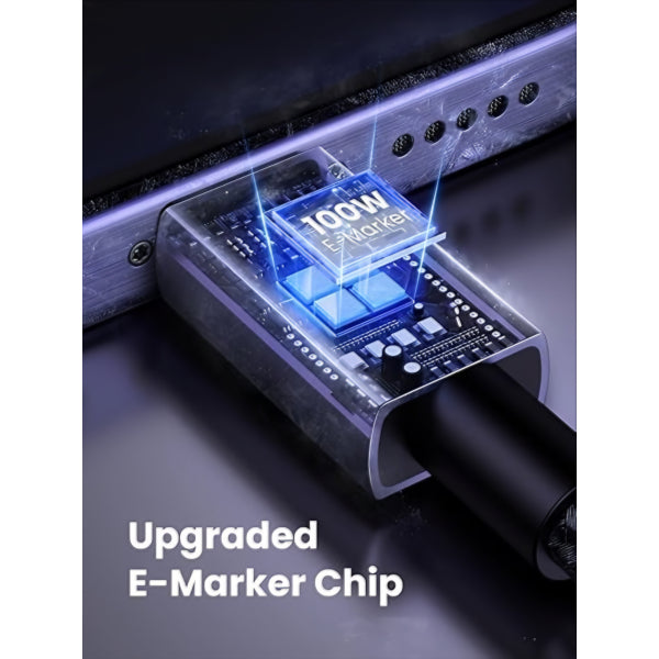 Ugreen USB-C to USB-C Cable L512, 100W, 5A, 2m, Grey