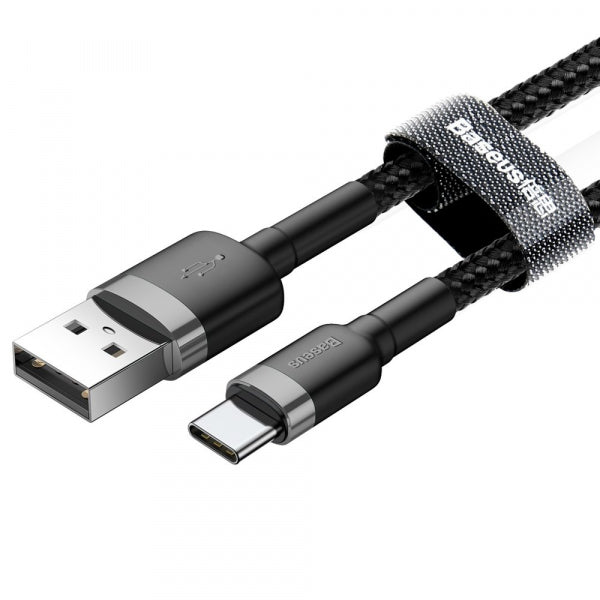 Baseus USB-A to USB-C Cable Cafule, 18W, 2A, 3m, Grey CATKLF-UG1