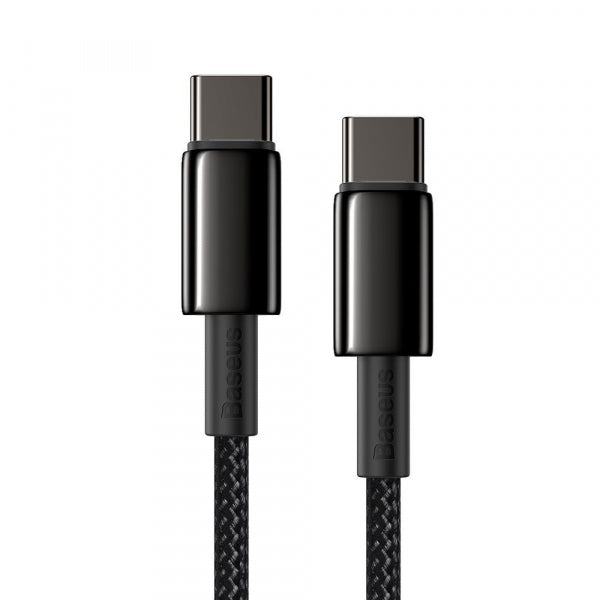Baseus USB-C to USB-C Cable Tungsten Gold, 100W, 5A, 1m, Black CATWJ-01