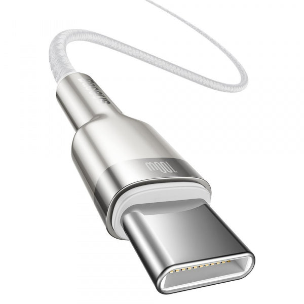 Baseus USB-C to USB-C Cable Cafule, 100W, 5A, 2m, White CATJK-D02
