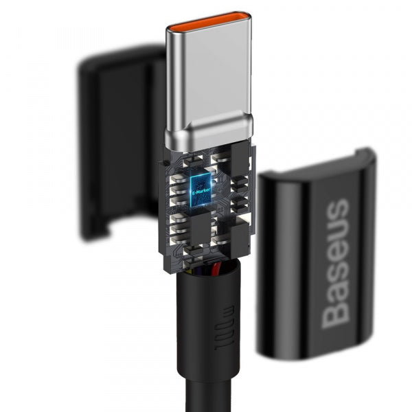 Baseus USB-C to USB-C Cable Superior Series, 100W, 5A, 1m, Black CATYS-B01