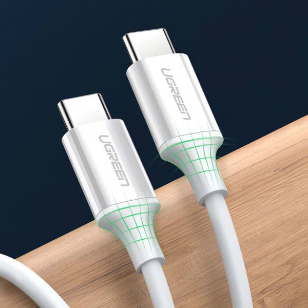 Ugreen USB-C to USB-C Cable US264, 60W, 3A, 1.5m, White