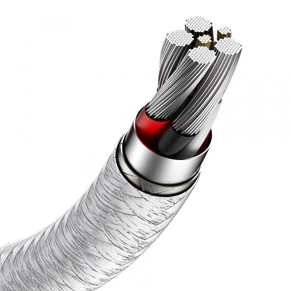 Baseus USB-A to USB-C Cable Cafule Metal Series, 66W, 6A, 2m, White CAKF000202