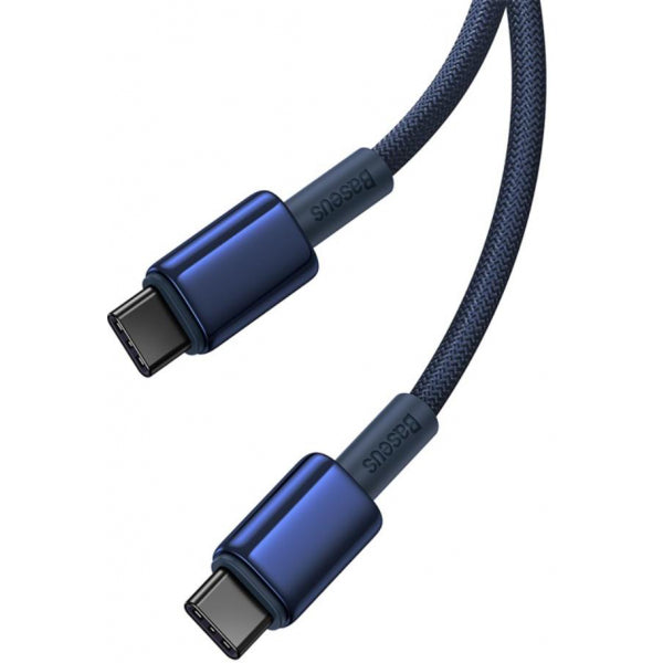Baseus USB-C to USB-C Cable Tungsten Gold, 100W, 5A, 1m, Dark Blue P10319800321-03