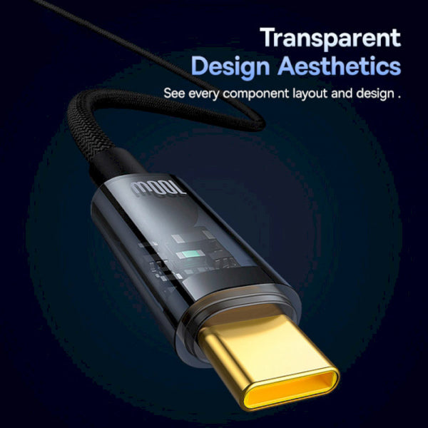 Baseus USB-C to USB-C Cable Explorer, 100W, 5A, 1m, Black P10319703111-00