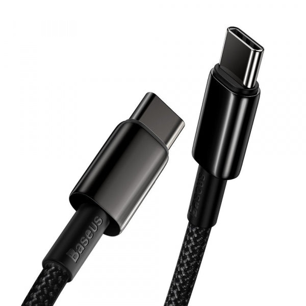Baseus USB-C to USB-C Cable Tungsten Gold, 100W, 5A, 1m, Black CATWJ-01