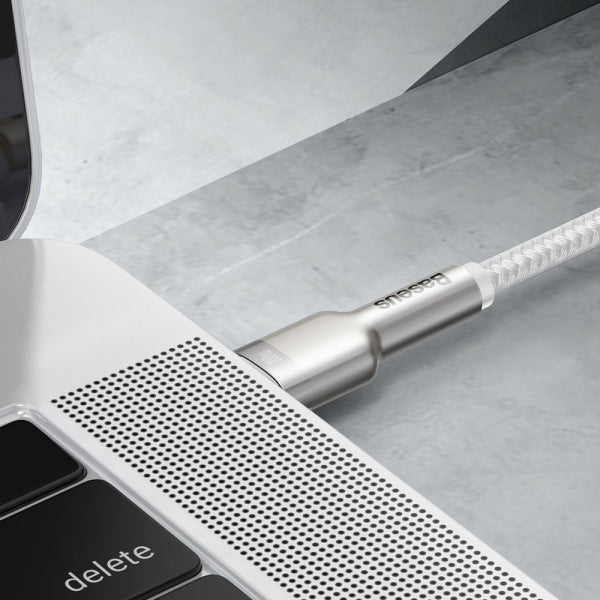 Baseus USB-C to USB-C Cable Cafule, 100W, 5A, 2m, White CATJK-D02