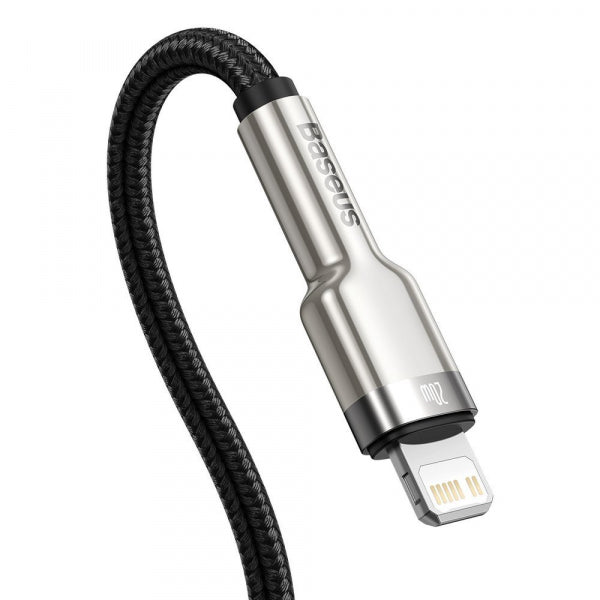 Baseus USB-C to Lightning Cable Cafule Metal Series, 20W, 2.4A, 2m, Black CATLJK-B01