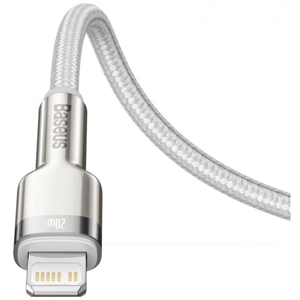 Baseus USB-C to Lightning Cable Cafule Metal Series, 20W, 2.4A, 1m, White CATLJK-A02