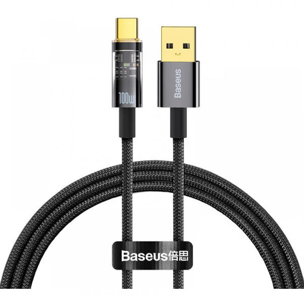 Baseus USB-A to USB-C Cable Explorer, 100W, 5A, 2m, Black CATS000301