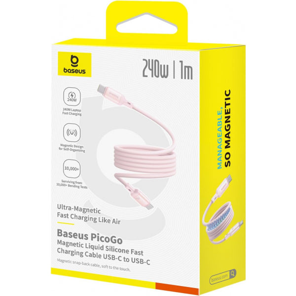 Baseus USB-C to USB-C Cable PicoGo, 240W, 1m, Pink P10376800411-00