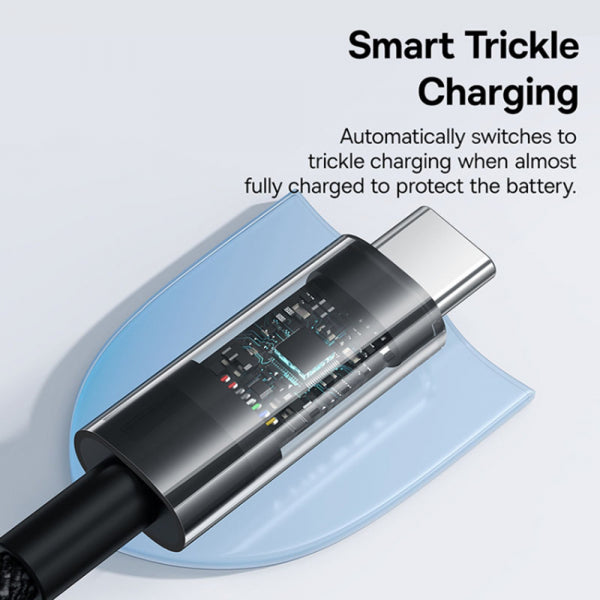 Baseus USB-C to USB-C Cable Gem, 100W, 5A, 1m, Black P10373000111-00
