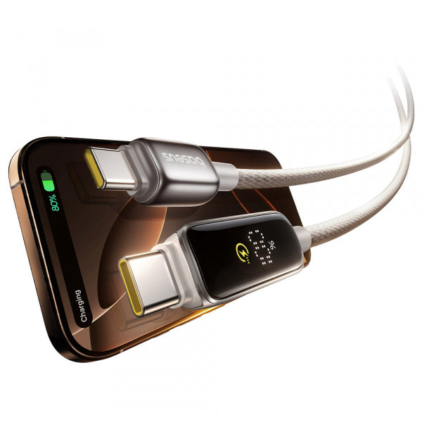 Baseus USB-C to USB-C Cable Vipow Display, 100W, 5A, 1m, Grey P10381802851-00