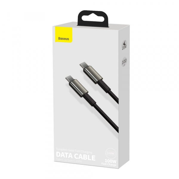 Baseus USB-C to USB-C Cable Tungsten Gold, 100W, 5A, 1m, Black CATWJ-01