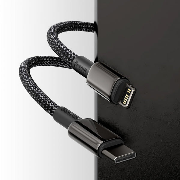 Baseus USB-C to Lightning Cable Tungsten Gold, 20W, 2.4A, 1m, Black CATLWJ-01
