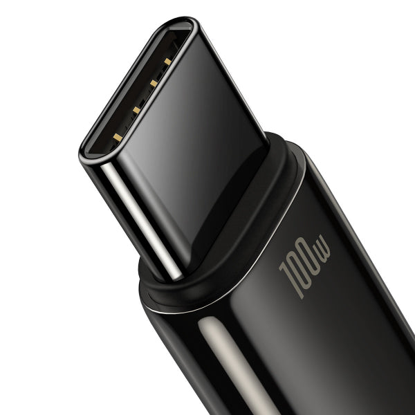 Baseus USB-A to USB-C Cable Tungsten Gold, 100W, 5A, 2m, Black CAWJ000101