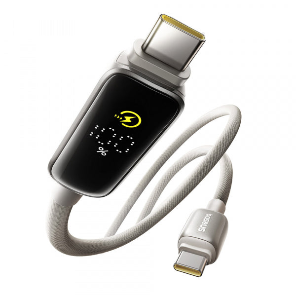 Baseus USB-C to USB-C Cable Vipow Display, 100W, 5A, 1m, Grey P10381802851-00