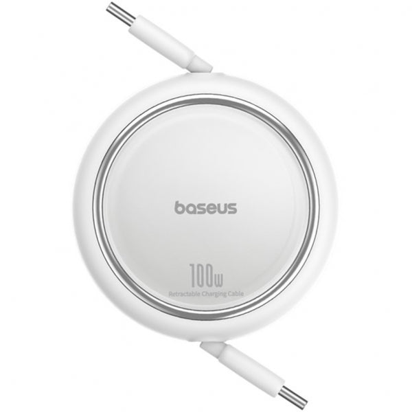 Baseus USB-C to USB-C Cable Free2Draw Mini Retractable, 100W, 5A, 1m, White P10364500211-00