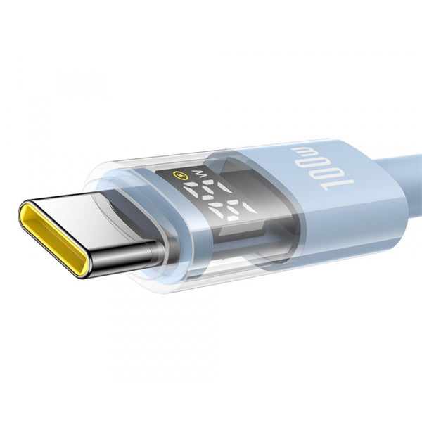 Baseus USB-A to USB-C Cable Display 2, 100W, 5A, 1m, Blue P10382701311-00