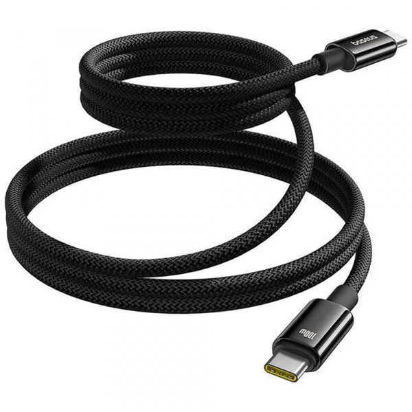 Baseus USB-C to USB-C Cable Tungsten Gold, 100W, 5A, 1m, Black P10319805111-00