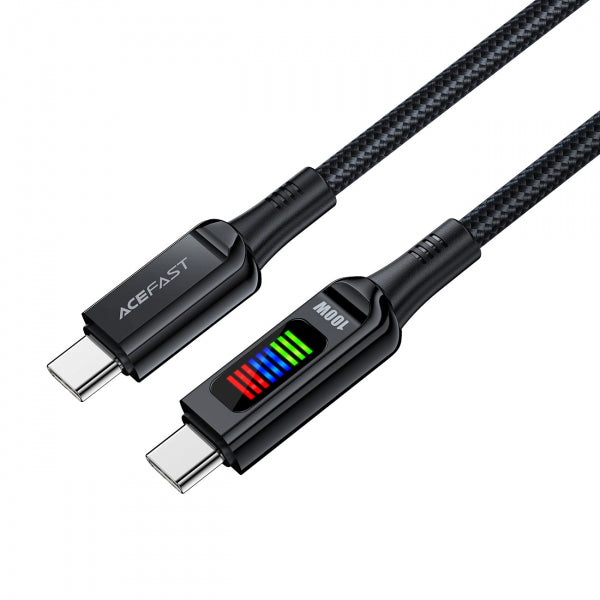 Acefast USB-C to USB-C Cable C7-03, 100W, 5A, 1.2m, Black