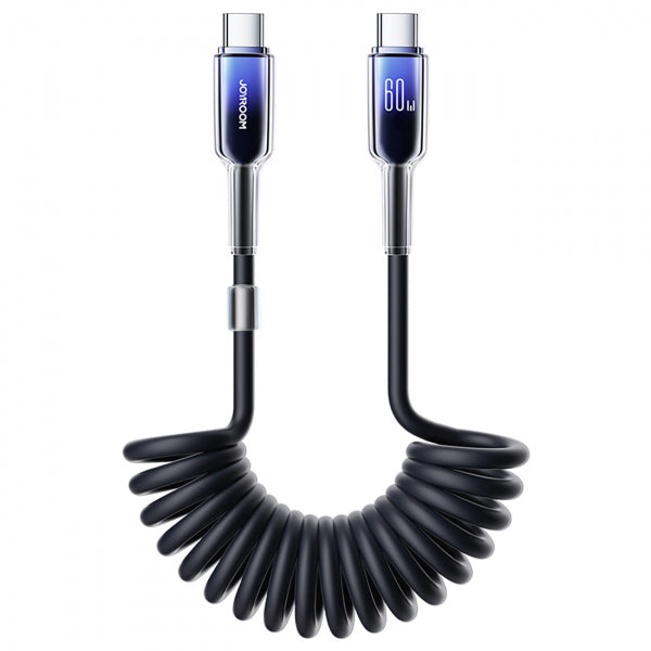 Joyroom USB-C to USB-C Cable S-A43 Crystal, 60W, 3A, 1.5m, Black