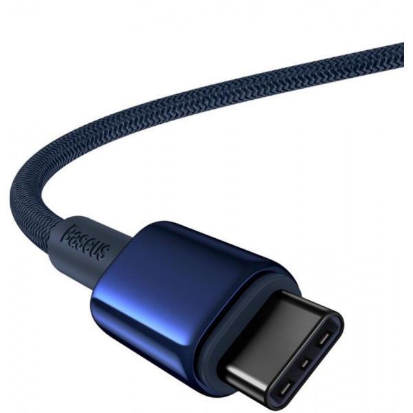 Baseus USB-C to USB-C Cable Tungsten Gold, 100W, 5A, 1m, Dark Blue P10319800321-03
