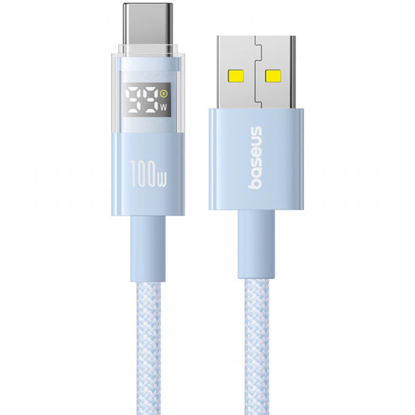Baseus USB-A to USB-C Cable Display 2, 100W, 5A, 1m, Blue P10382701311-00