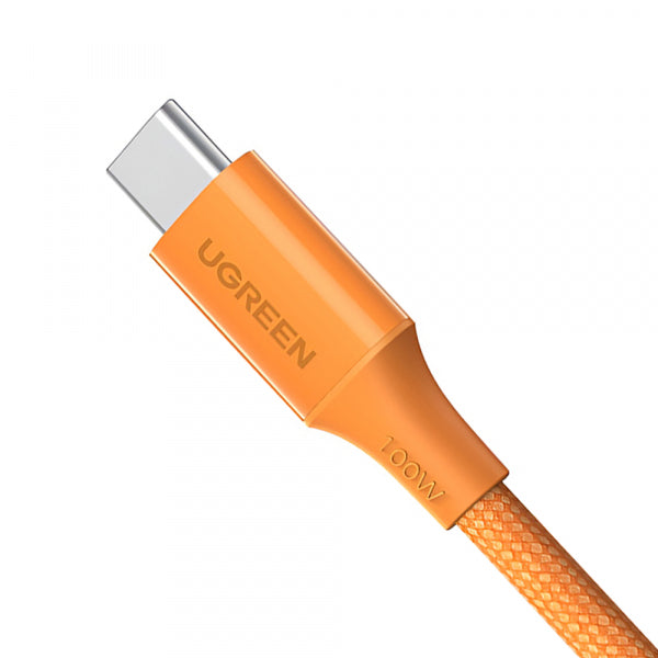 Ugreen USB-C to USB-C Cable L502, 100W, 5A, 1m, Orange
