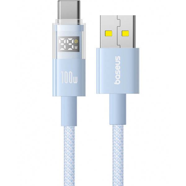 Baseus USB-A to USB-C Cable Display 2, 100W, 5A, 2m, Blue P10382701311-01