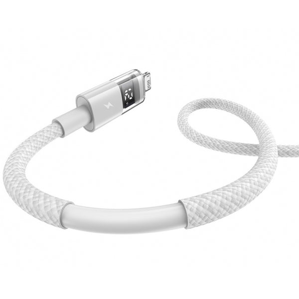 Baseus USB-A to Lightning Cable Display 2, 12W, 2.4A, 2m, White P10382700211-01