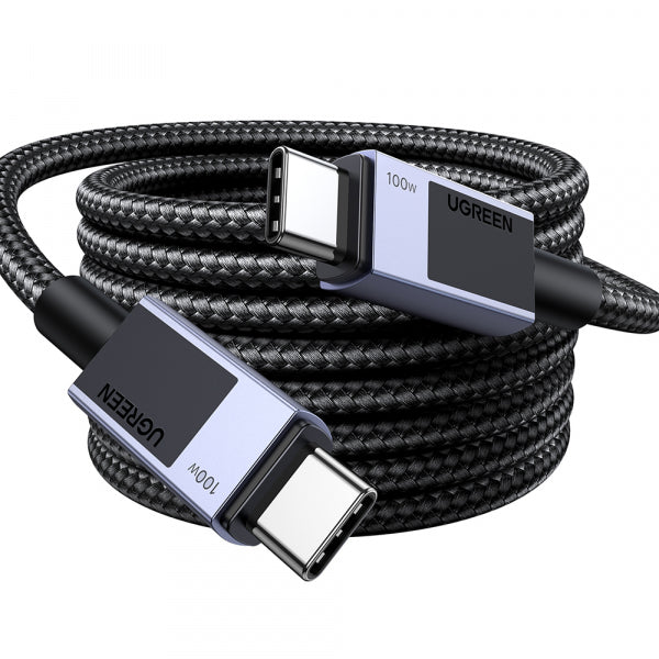 Ugreen USB-C to USB-C Cable L512, 100W, 5A, 3m, Grey
