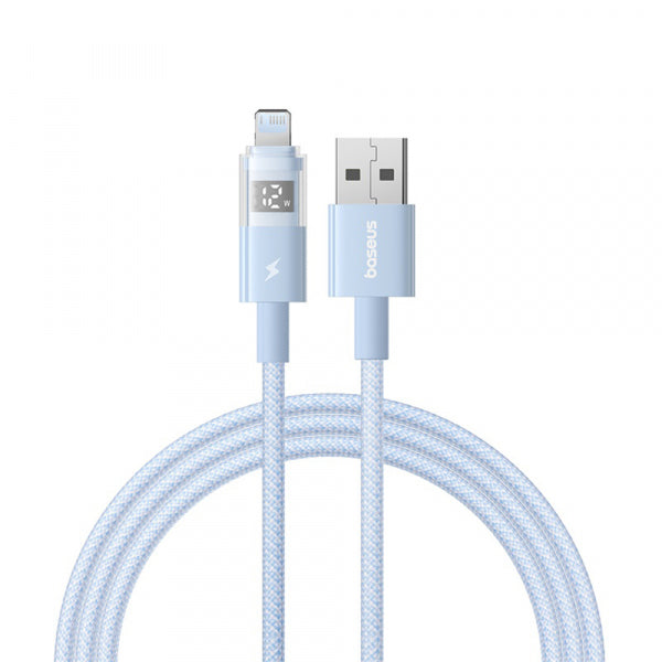 Baseus USB-A to Lightning Cable Display 2, 12W, 2.4A, 1m, Blue P10382700311-00
