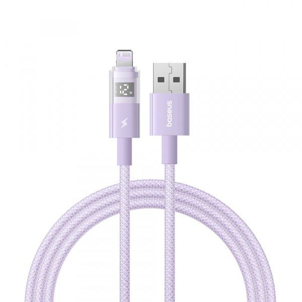 Baseus USB-A to Lightning Cable Display 2, 12W, 2.4A, 1m, Purple P10382700511-00