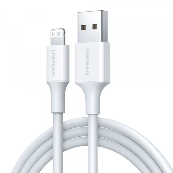 Ugreen USB-A to Lightning Cable US155 (20730), 18W, 2.4A, 2m, White