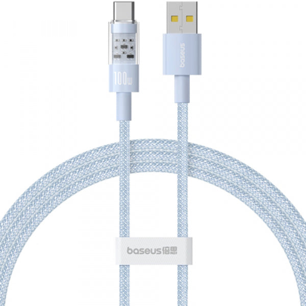 Baseus USB-A to USB-C Cable Gem, 100W, 5A, 1m, Blue P10373002311-00