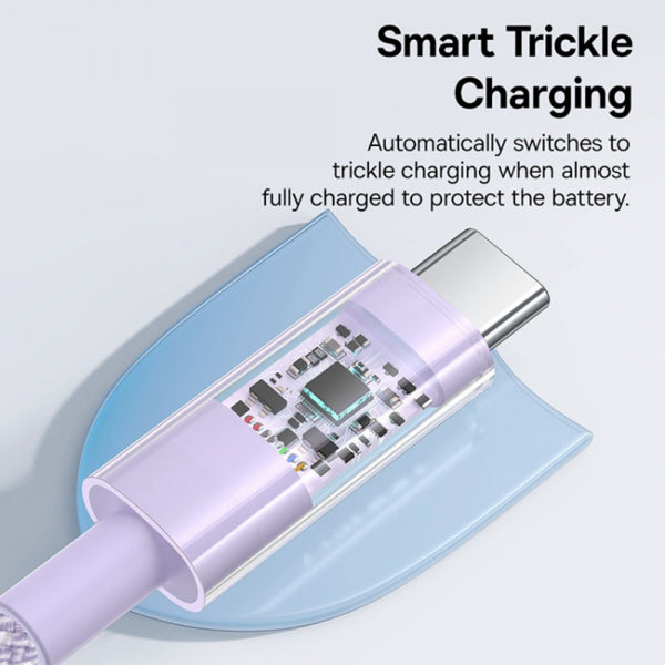 Baseus USB-A to USB-C Cable Gem, 100W, 5A, 1m, Purple P10373002511-00