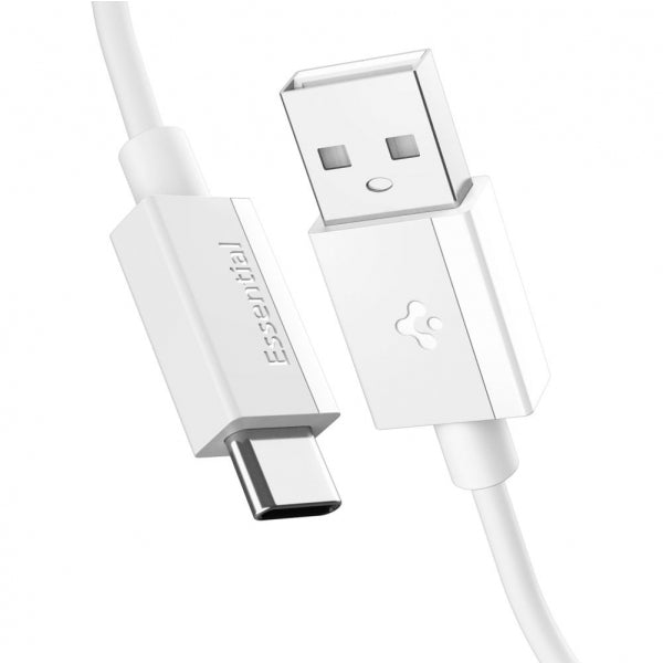 Spigen USB-A to USB-C Cable Essential, 60W, 3A, 1m, White ACA08715
