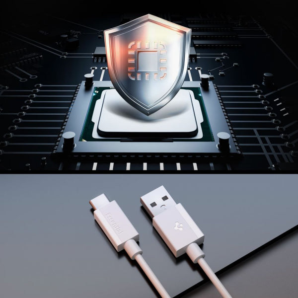 Spigen USB-A to USB-C Cable Essential, 60W, 3A, 1m, White ACA08715