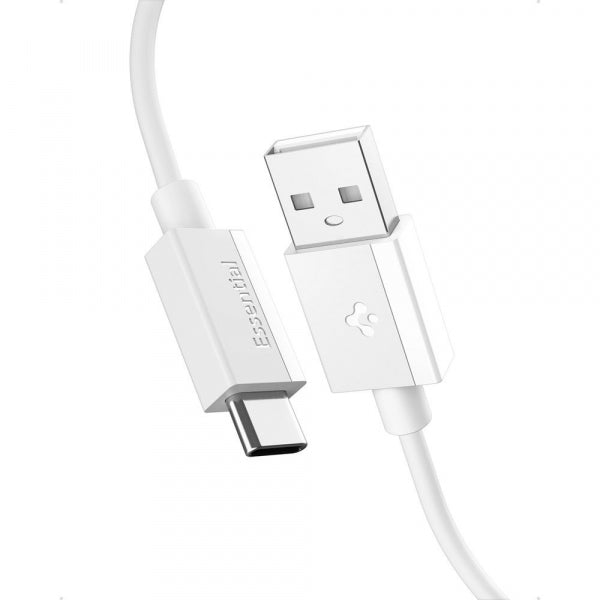 Spigen USB-A to USB-C Cable Essential, 60W, 3A, 2m, White ACA08716