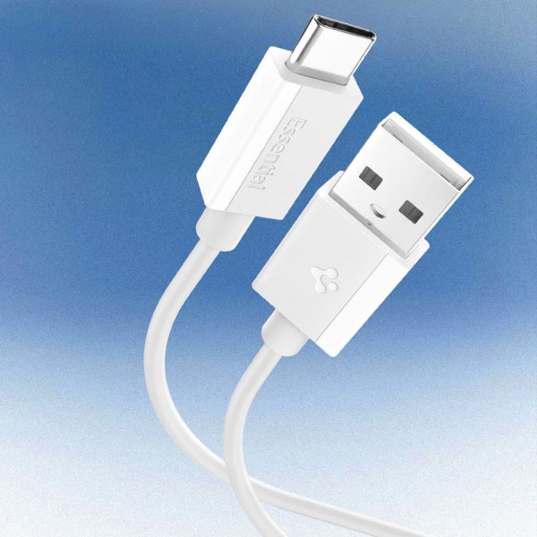 Spigen USB-A to USB-C Cable Essential, 60W, 3A, 2m, White ACA08716
