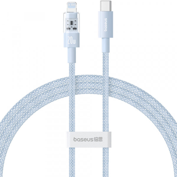 Baseus USB-C to Lightning Cable Gem, 20W, 2.4A, 2m, Blue P10373001311-01
