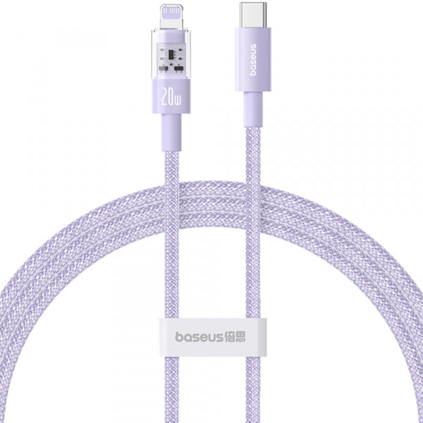Baseus USB-C to Lightning Cable Gem, 20W, 2.4A, 2m, Purple P10373001511-01