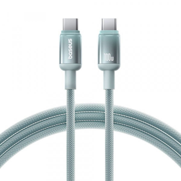 Baseus USB-C to USB-C Cable Discolor, 100W, 5A, 2m, Blue Green E0420701