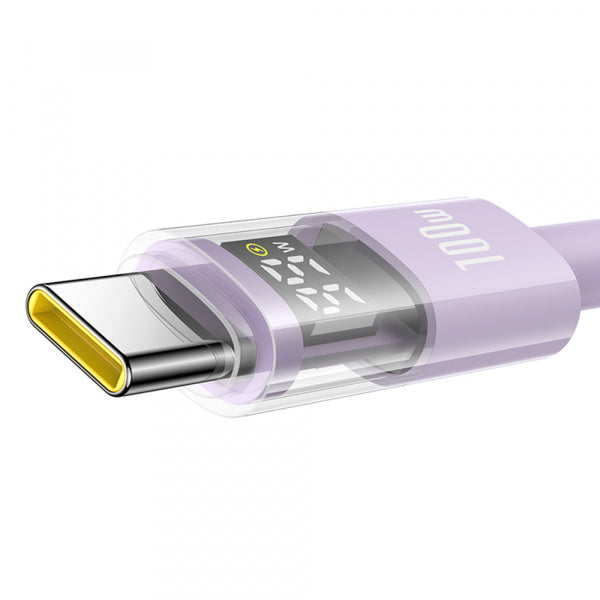 Baseus USB-C to USB-C Cable Display 2, 100W, 5A, 2m, Purple P10382702511-01