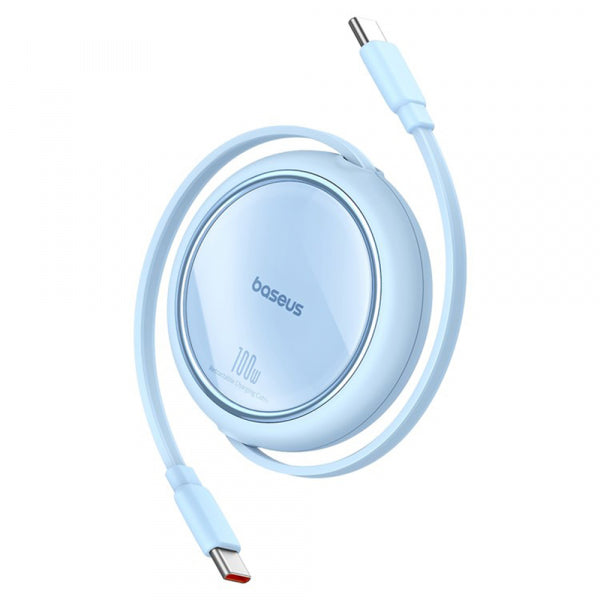 Baseus USB-C to USB-C Cable Free2Draw Mini Retractable, 100W, 5A, 1m, Blue P10364500311-00