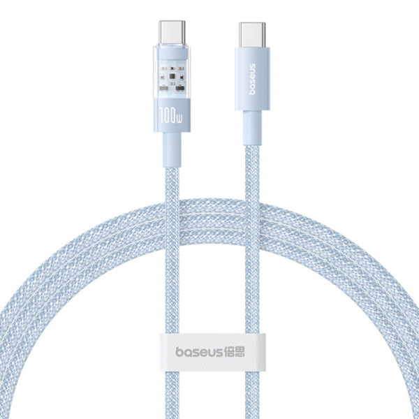 Baseus USB-C to USB-C Cable Gem, 100W, 5A, 1m, Blue P10373000311-00
