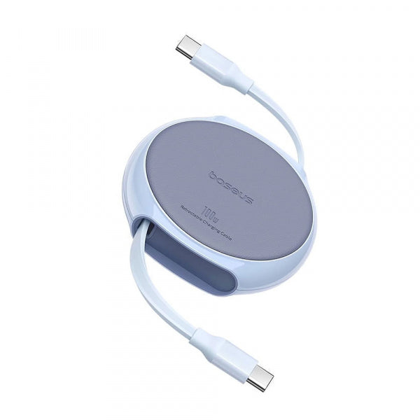 Baseus USB-C to USB-C Cable Pathfinder Retractable, 100W, 5A, 1m, Blue P10368400311-00