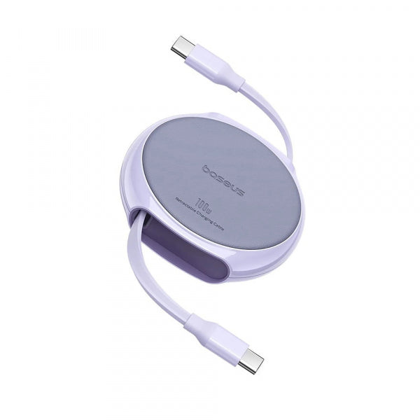 Baseus USB-C to USB-C Cable Pathfinder Retractable, 100W, 5A, 1m, Purple P10368400511-00